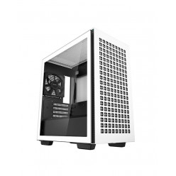 DEEPCOOL -CH370 WH-  Micro-ATX Case, with Side-Window (Tempered Glass SidePanel) Magnetic, without PSU, Pre-installed: Rear 1x120mm fan, Retractable Headset holder, GPU holder, Dust filters, Quick-release SSD mounting, 2xUSB3.0. 1xAudio, White